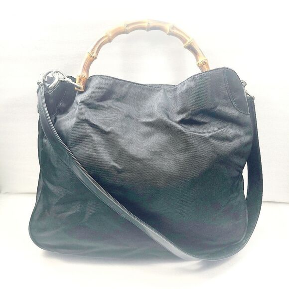 Gucci Canvas Leather Bag - Picture 1 of 7